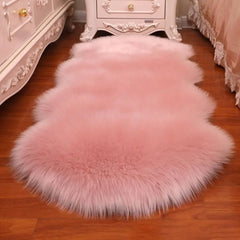 Fluffy Area Rugs – Faux Shaggy Sheepskin Accent Rug for Home - Hurbane Home