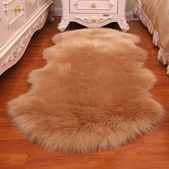Fluffy Area Rugs – Faux Shaggy Sheepskin Accent Rug for Home - Hurbane Home