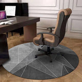 Fluffy chair rug designed for swivel chair movement