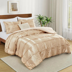 Fluffy Faux Fur Comforter - Luxurious Softness for Cozy Bedroom Retreat - Puff Quilt Comforter - Hurbane Home