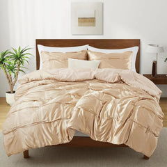 Fluffy Faux Fur Comforter - Luxurious Softness for Cozy Bedroom Retreat - Puff Quilt Comforter - Hurbane Home