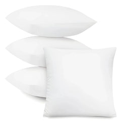 Fluffy Pillow Insert - White Polyester Throw Pillow Set of 4 - throw pillow inserts - Hurbane Home