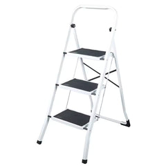 Foldable Portable Ladder - 3 Step Anti Slip Folding Stool For Home - Folding Step Stool - Hurbane Home