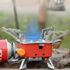 Folding Propane Camp Stove - Compact, Portable Gas Burner for Outdoor Cooking - Camping Gas Stove - Hurbane Home