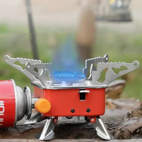 Folding Propane Camp Stove - Compact, Portable Gas Burner for Outdoor Cooking - Camping Gas Stove - Hurbane Home
