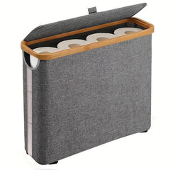 Folding Storage Basket - Collapsible Fabric for Toilet Paper Organization - Toilet Paper Basket - Hurbane Home