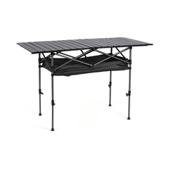 Folding Table - Lightweight Aluminum Roll Up Camping Picnic Desk - Outdoor Folding Table - Hurbane Home