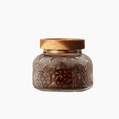Food Storage Glass Jars – Retro Crabapple Pattern Storage Jars for Snacks & Dried Fruits - Hurbane Home