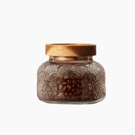 Food Storage Glass Jars – Retro Crabapple Pattern Storage Jars for Snacks & Dried Fruits - Hurbane Home