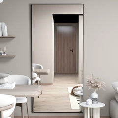 Full Length Floor Mirror – CASSILANDO Black Metal Standing Design - Hurbane Home