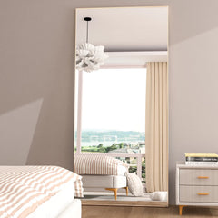 Full Length Floor Mirror – CASSILANDO Black Metal Standing Design - Hurbane Home
