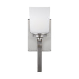 Kemal Bath Wall Light Modern Metal Glass Sconce Damp-Rated