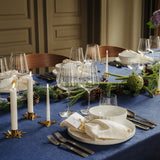 Lead free crystal whiskey decanter set styled with glassware