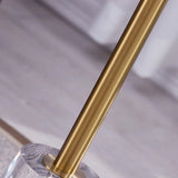 Glass End Tables - Clear Acrylic Round Side Table with Gold Frame - Glass End Table - Hurbane Home