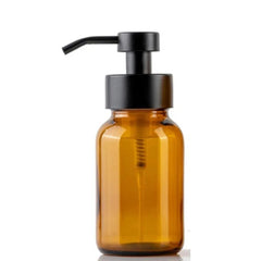 Glass Foaming Soap Dispenser - Elegant Amber Design for Efficient Dish Cleaning - dish soap dispenser - Hurbane Home