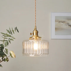 Glass pendant light fixtures with green glass shade
