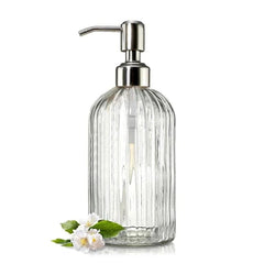Glass Refillable Soap Dispenser - Elegant Foam Pump for Efficient Hand Hygiene - glass soap dispenser - Hurbane Home