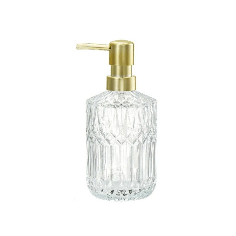 Glass Refillable Soap Dispenser - Stylish Hand Wash Pump Bottle for Home Decor - glass soap dispenser - Hurbane Home