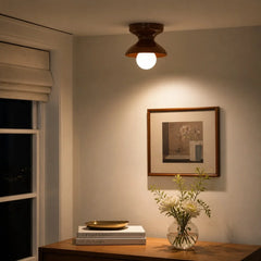 Glazed ceramic flush mount ceiling light additional product view 6
