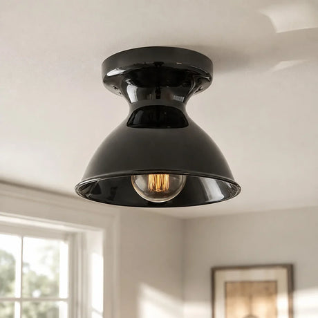 Glazed ceramic flush mount ceiling light further product image 10