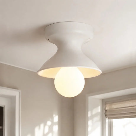 Glazed ceramic flush mount ceiling light colour option view 15