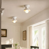Glazed ceramic flush mount ceiling light supplementary product view 17