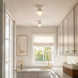 Glazed ceramic flush mount ceiling light alternative angle view 19