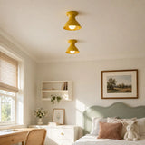 Glazed ceramic flush mount ceiling light supplementary product view 23