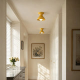 Glazed ceramic flush mount ceiling light alternative angle view 25