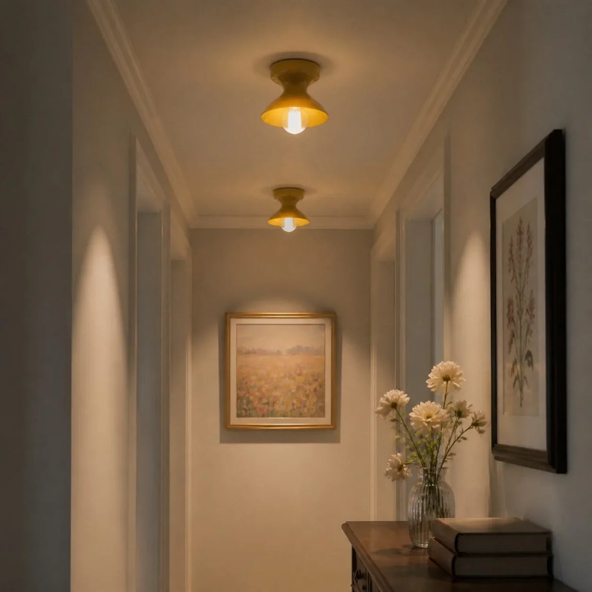Glazed ceramic flush mount ceiling light further product image 28
