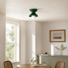 Glazed ceramic flush mount ceiling light further product image 34
