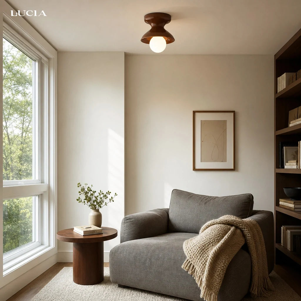 Glazed ceramic flush mount ceiling light additional product view 42