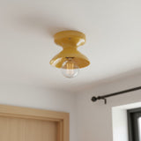 Glazed ceramic flush mount ceiling light further product image 46