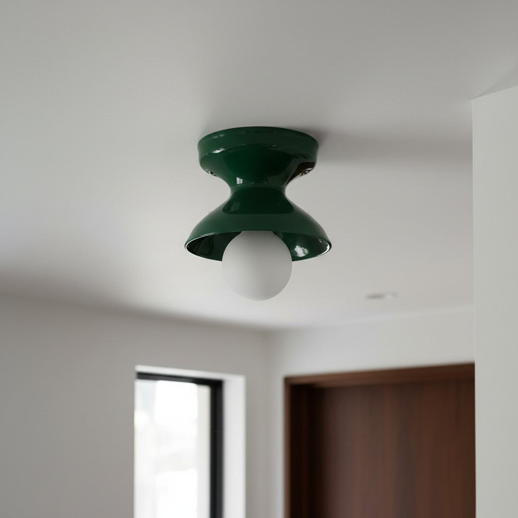 Glazed ceramic flush mount ceiling light supplementary product view 47