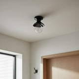 Glazed ceramic flush mount ceiling light colour option view 51