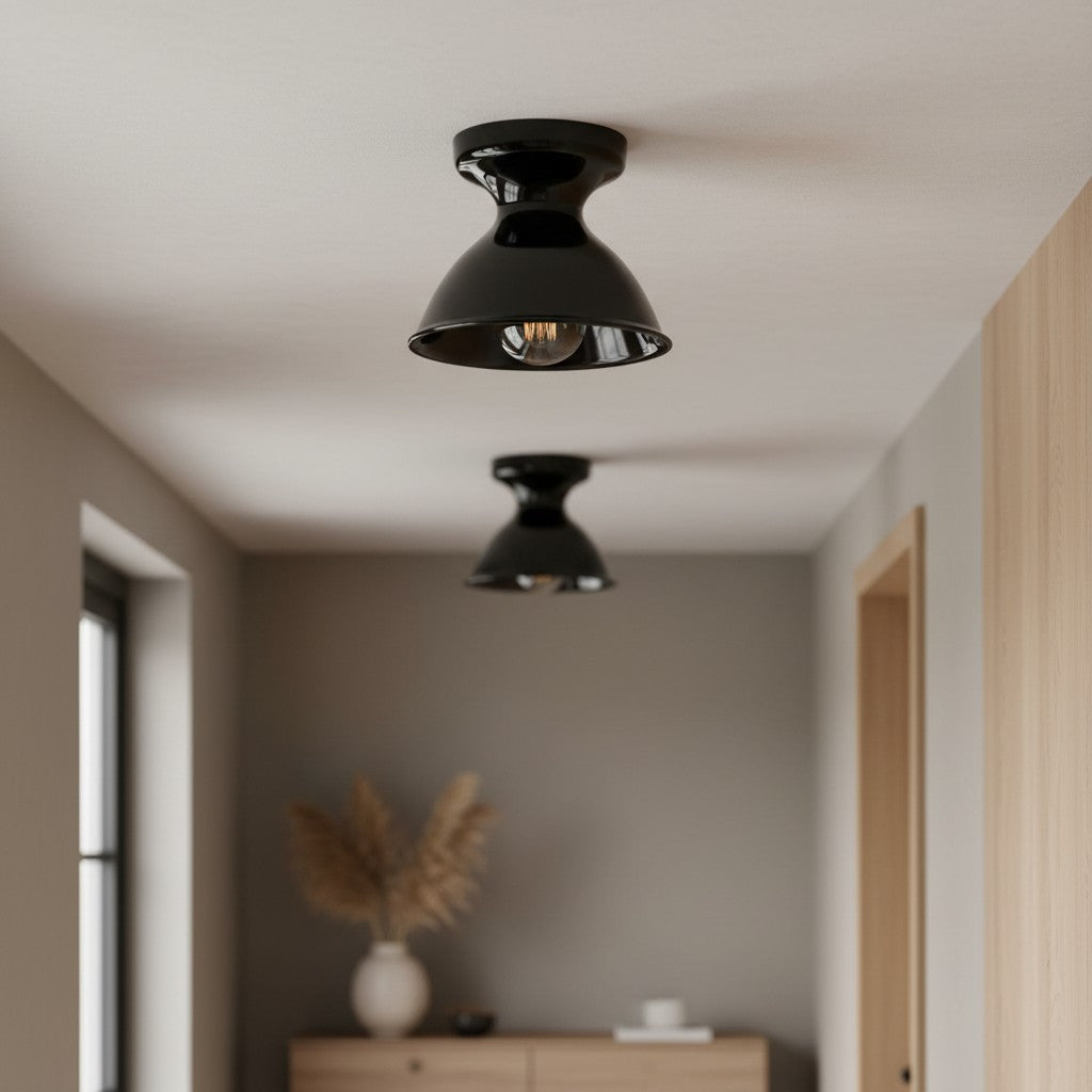 Glazed ceramic flush mount ceiling light supplementary product view 53