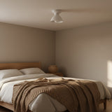 Glazed ceramic flush mount ceiling light alternative angle view 55