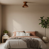 Glazed ceramic flush mount ceiling light colour option view 57