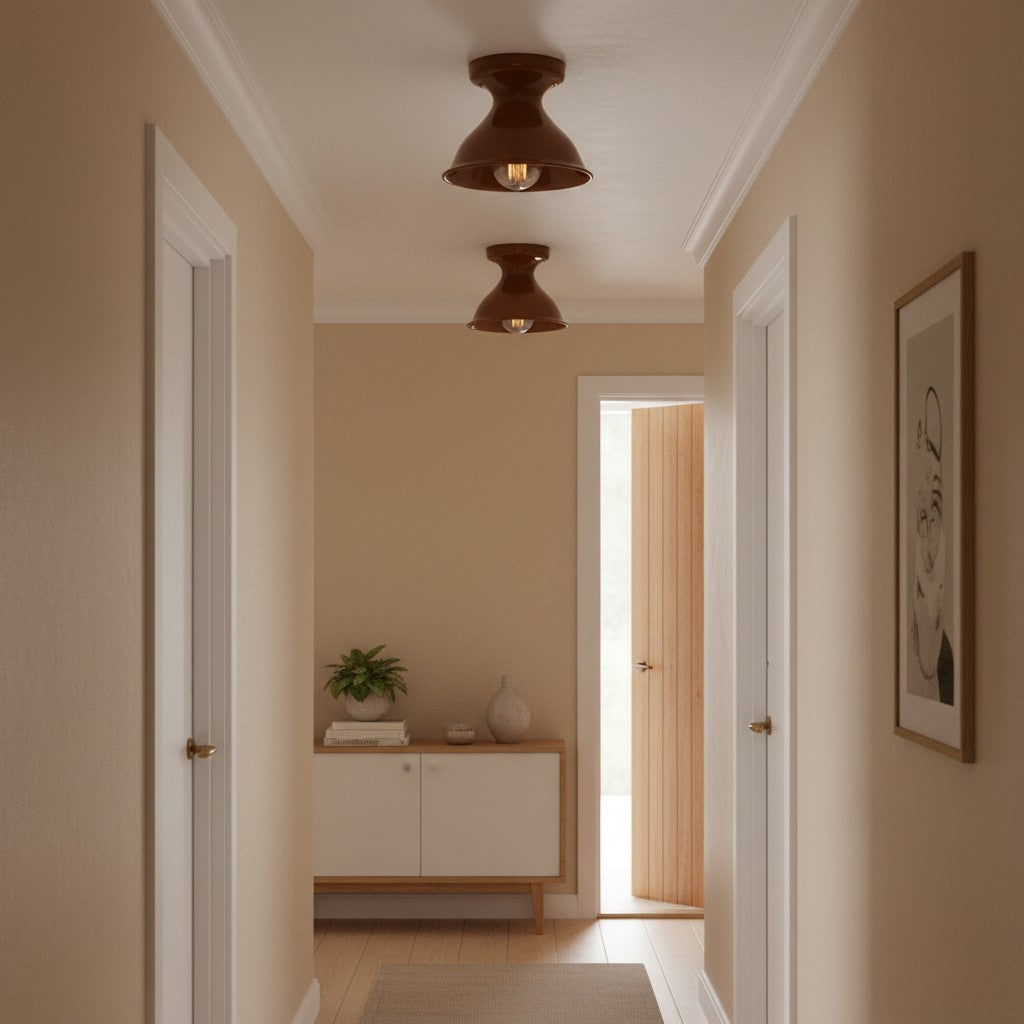 Glazed ceramic flush mount ceiling light further product image 58