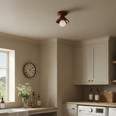 Glazed ceramic flush mount ceiling light additional product view 60