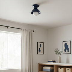 Glazed ceramic flush mount ceiling light supplementary product view 65