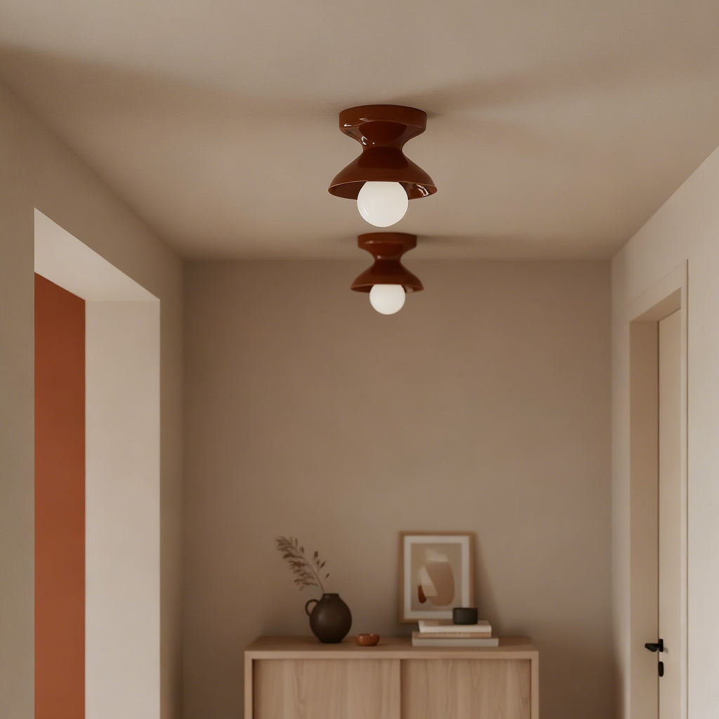 Glazed ceramic flush mount ceiling light further product image 70