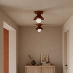 Glazed ceramic flush mount ceiling light further product image 70