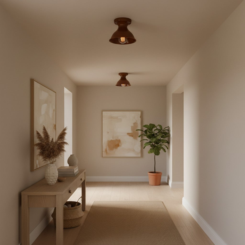 Glazed ceramic flush mount ceiling light supplementary product view 71