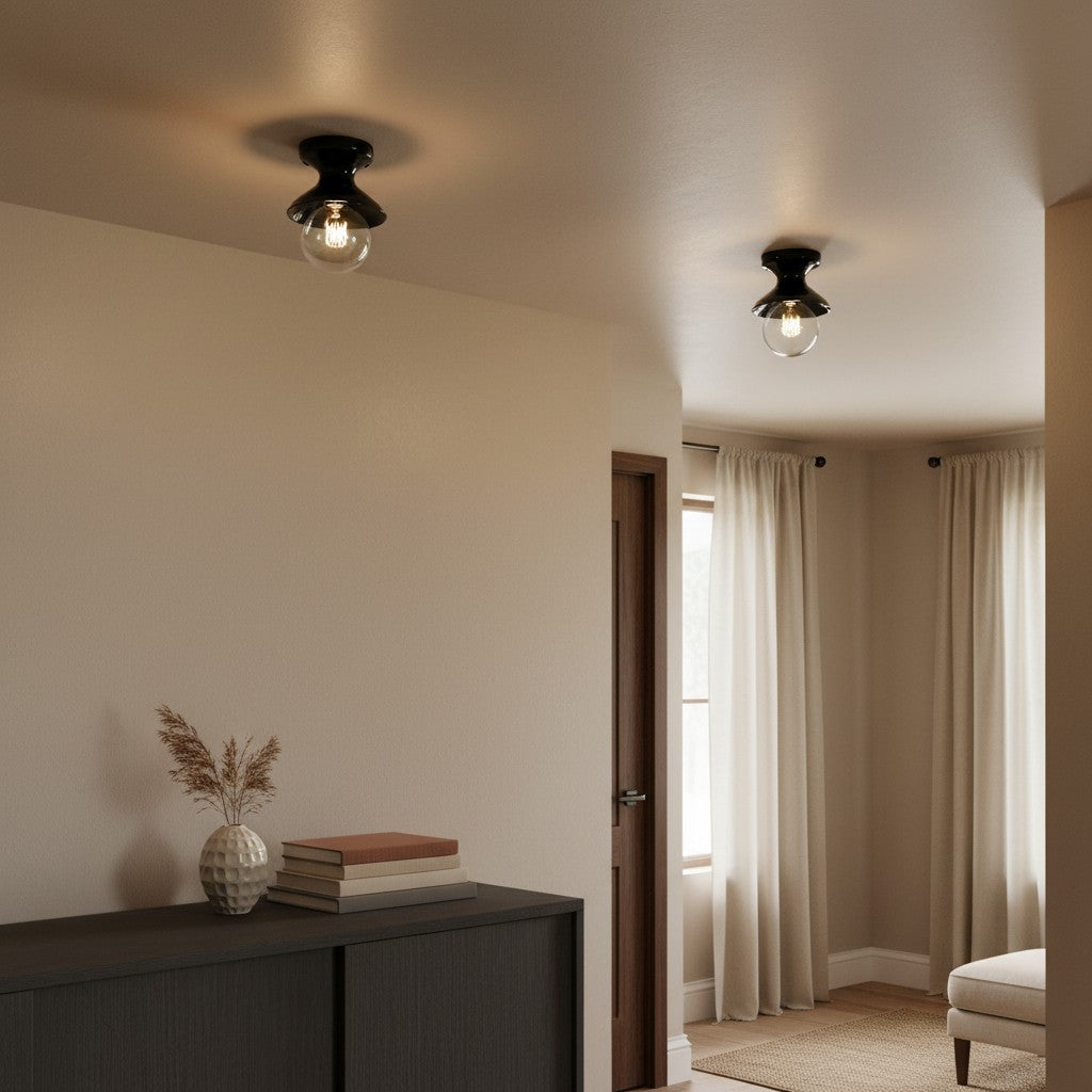 Glazed ceramic flush mount ceiling light additional product view 72