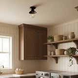 Glazed ceramic flush mount ceiling light alternative angle view 73