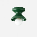 Glazed ceramic flush mount ceiling light alternative angle view 79