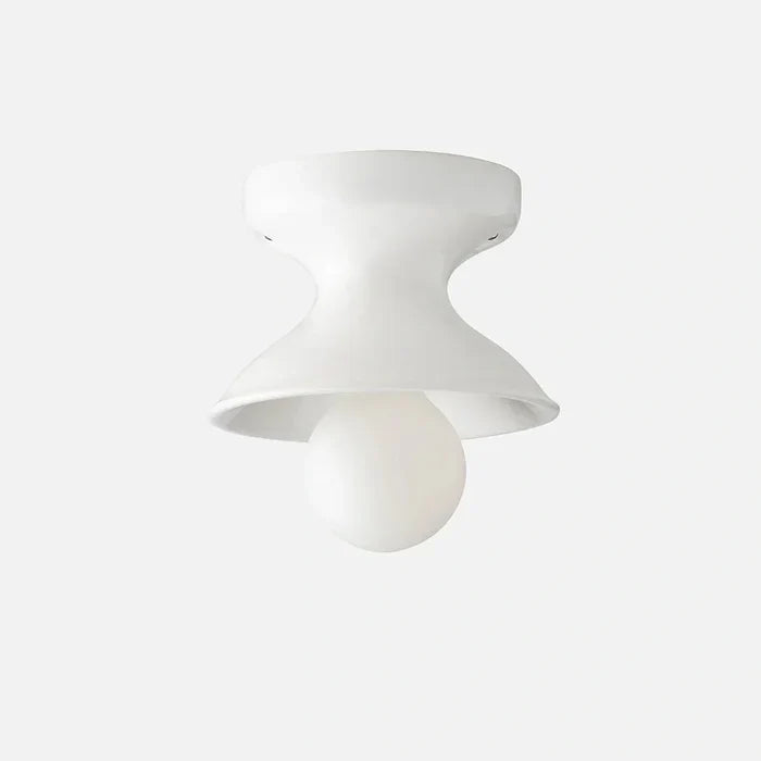 Glazed ceramic flush mount ceiling light colour option view 81