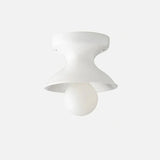 Glazed ceramic flush mount ceiling light colour option view 81