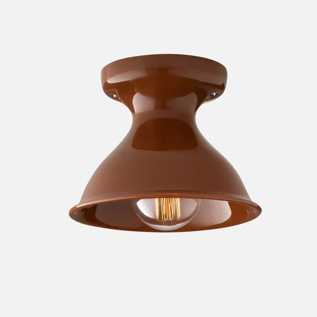 Glazed ceramic flush mount ceiling light alternative angle view 85